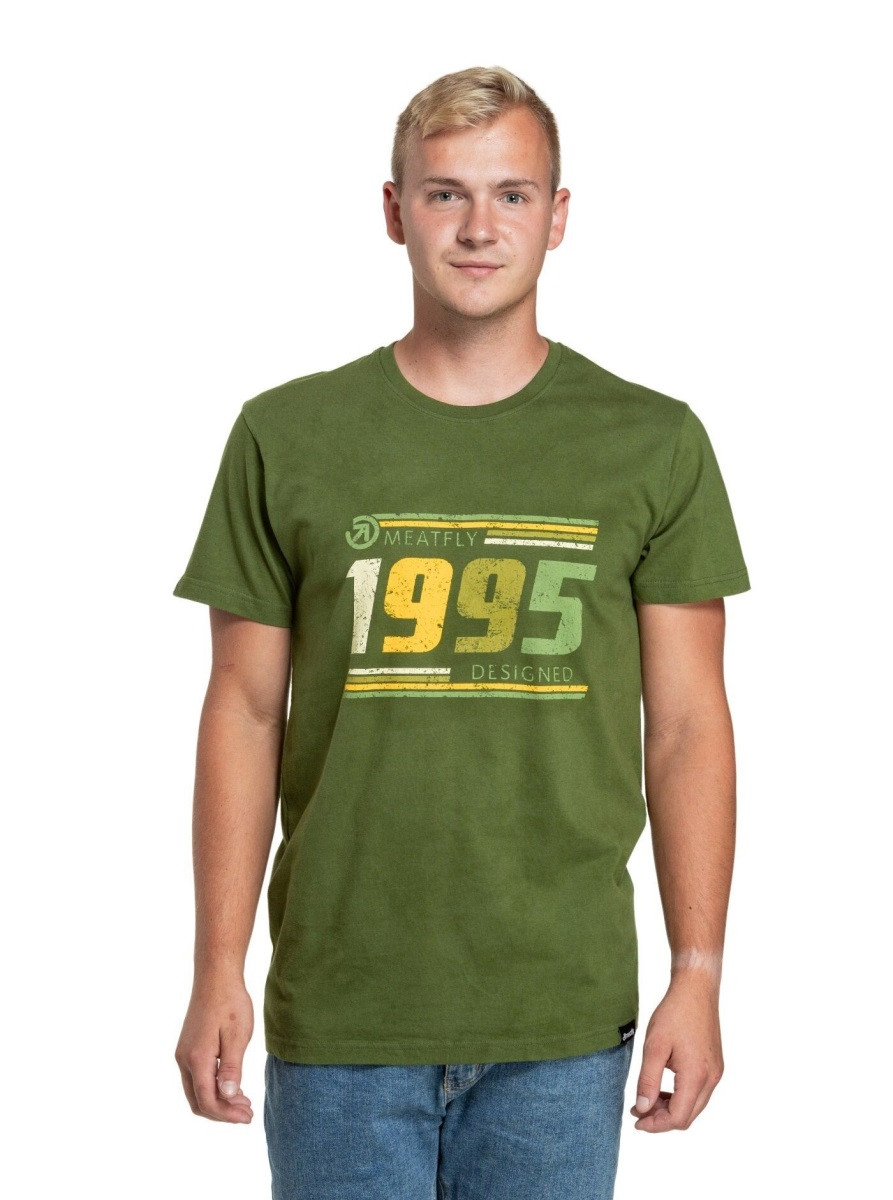 Pánské tričko meatfly 1995 zelená m