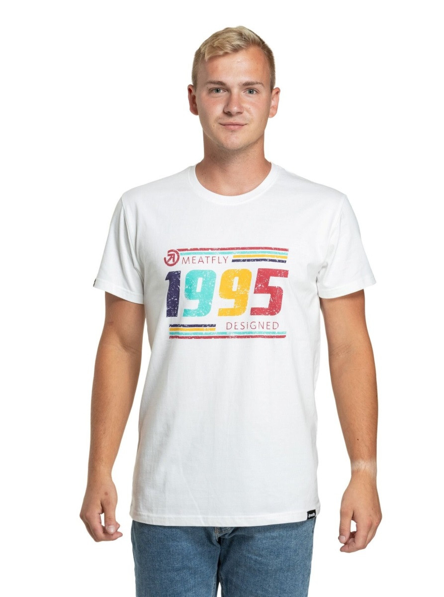 Pánské tričko meatfly 1995 bílá m