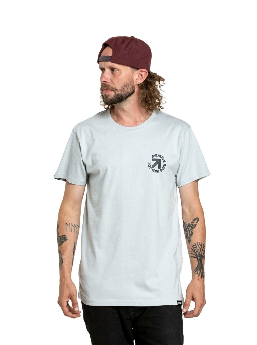 Pánské tričko meatfly arrow světle šedá m