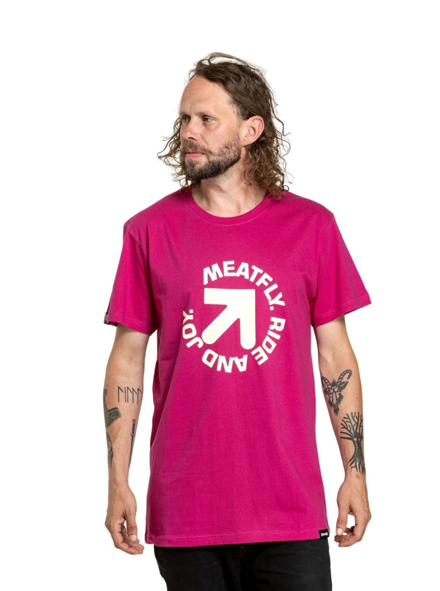 Pánské tričko meatfly arrow růžová m