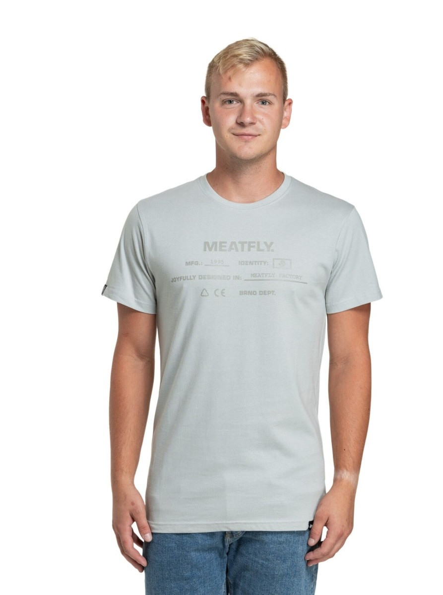 Pánské tričko meatfly sign světle šedá m