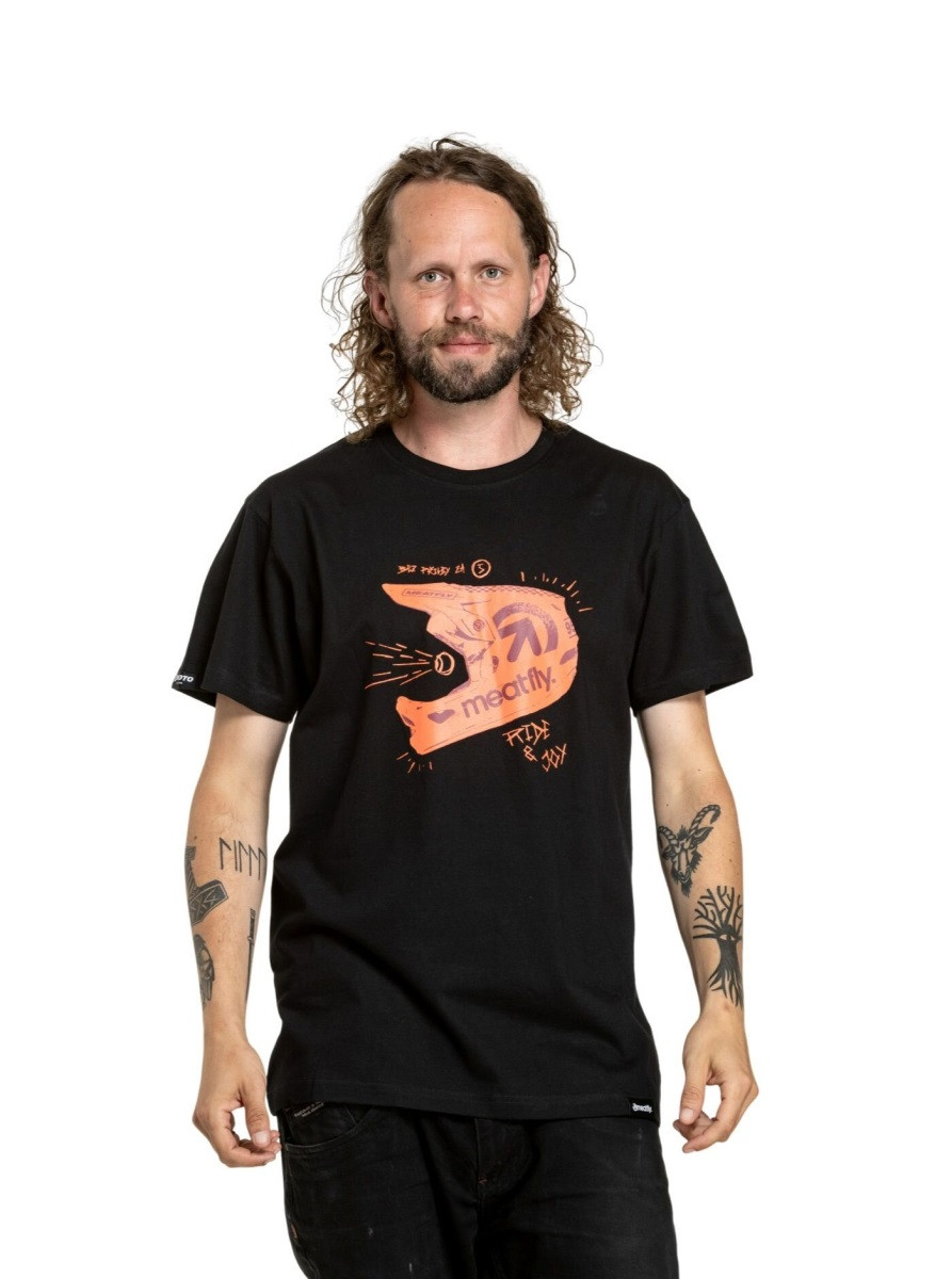 Pánské tričko meatfly fullface černá m