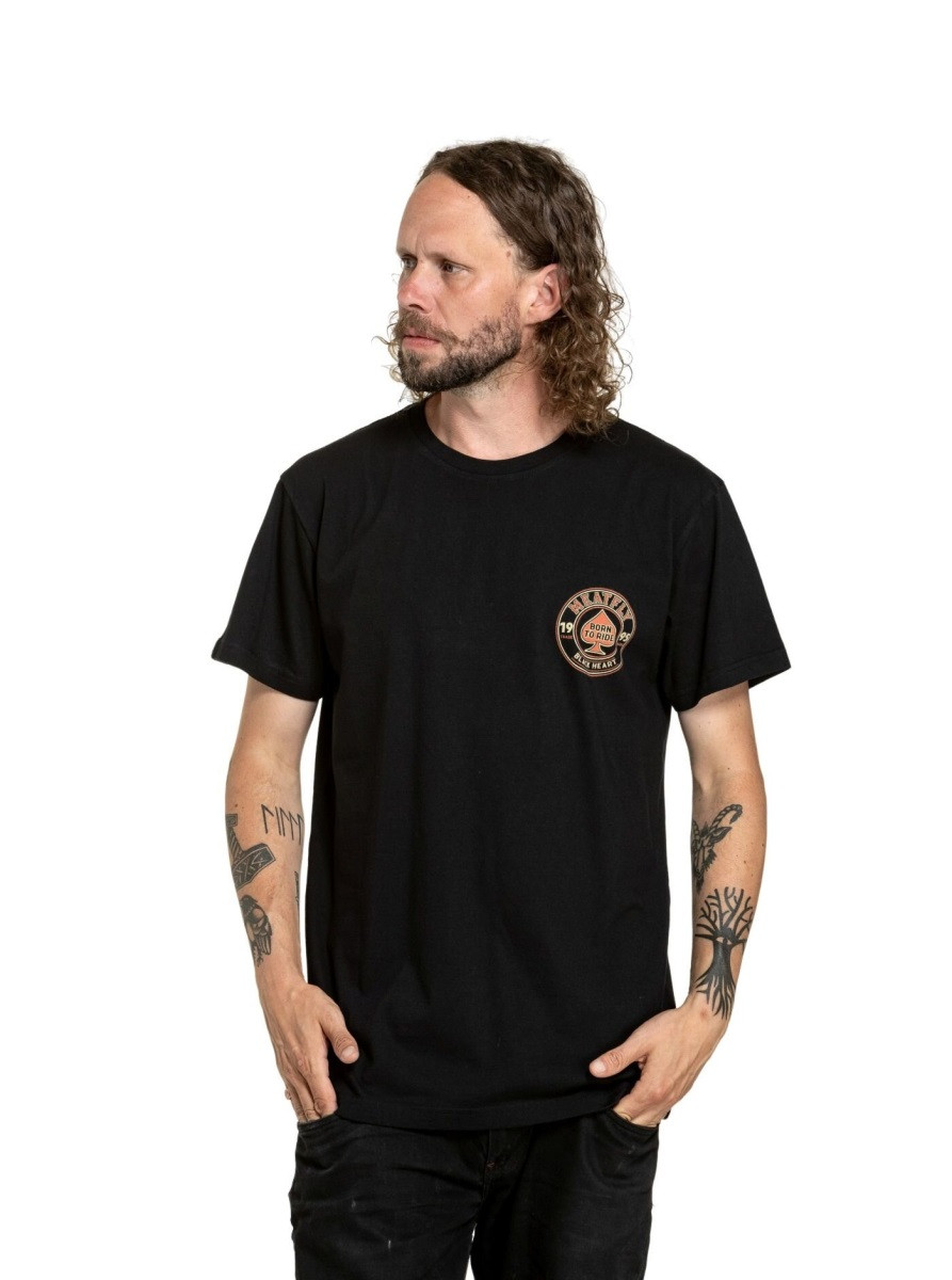 Pánské tričko meatfly born to ride černá s