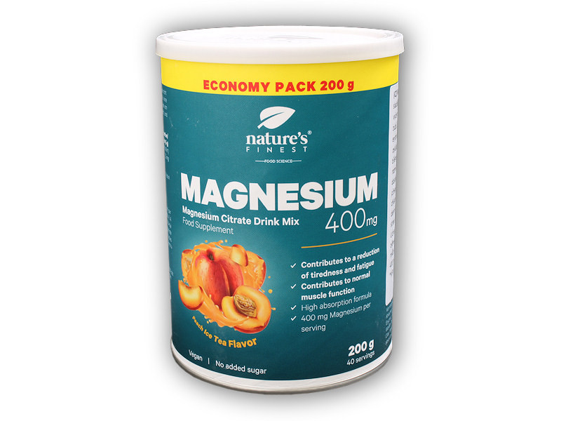 Nature's Finest Magnesium drink mix 400mg / serving 200g