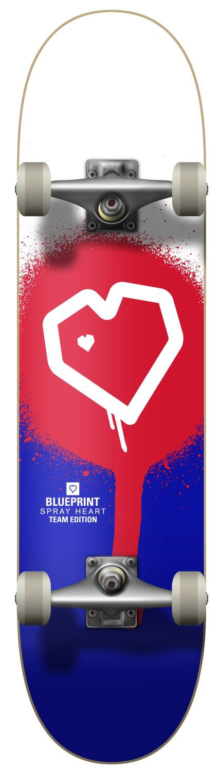 Blueprint - Spray Heart V2 Red/Blue 7,75