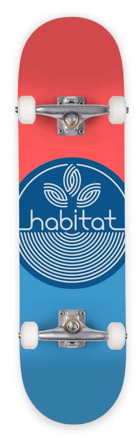 Habitat Skateboards Habitat - Leaf Dot Blue/Red 7.75