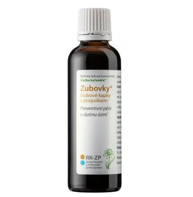 Zubovky - Dubové kapky s propolisem 50 ml