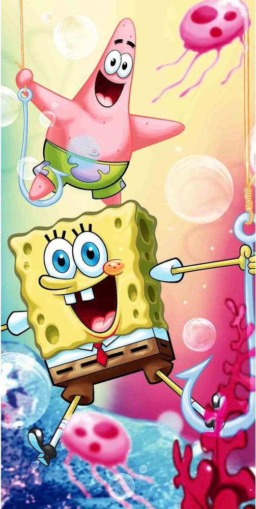 Bavlněná dětská osuška 70x140 cm Sponge Bob – Jerry Fabrics