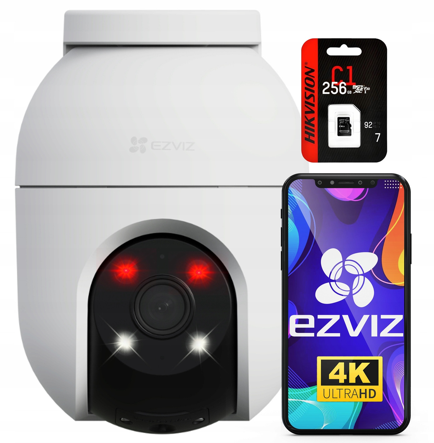 WiFi Ip kamera Ezviz C8c 4K 8Mpx Audio Odpuzování MicroSD256GB karta