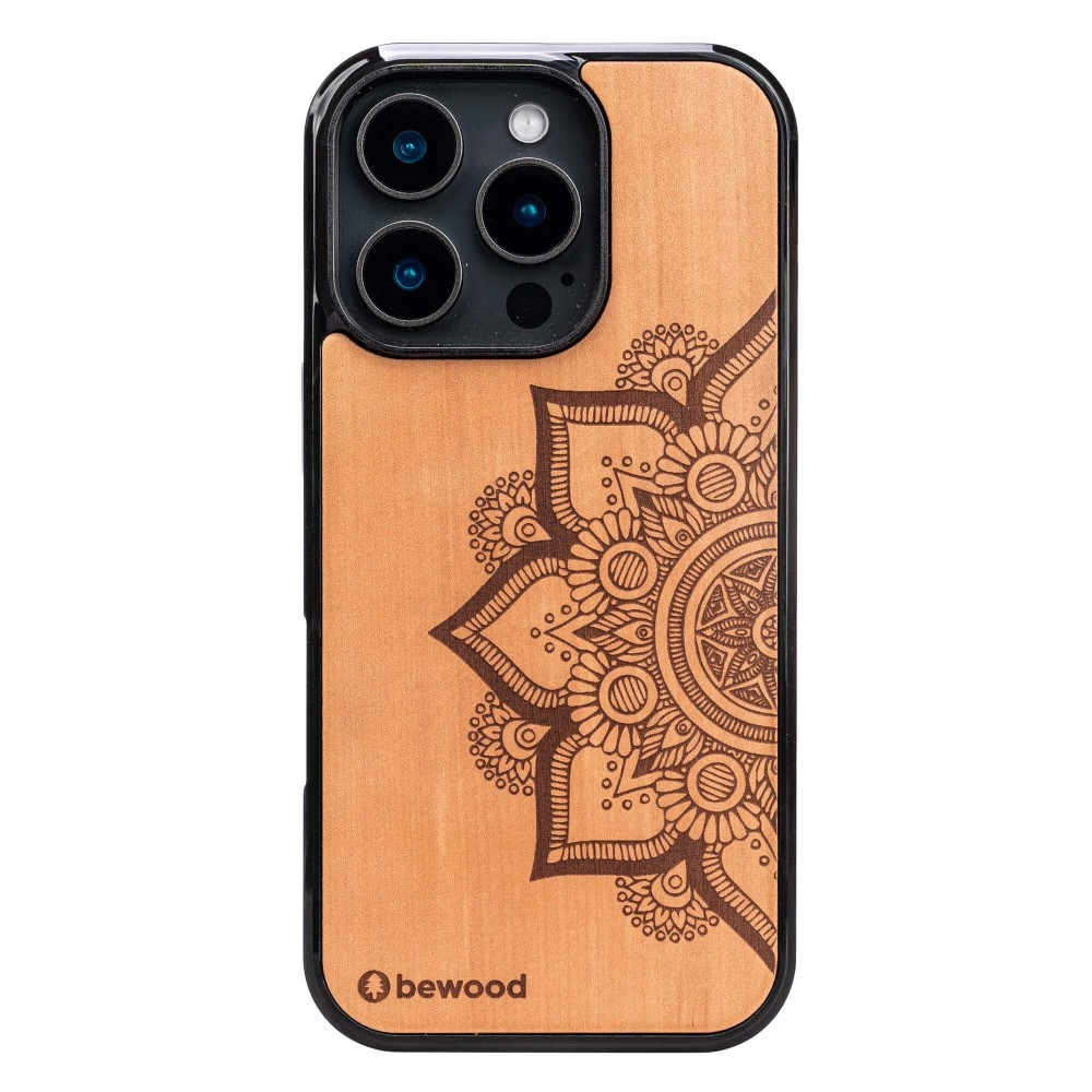 Dřevěné Pouzdro Bewood pro iPhone 16 Pro Mandala Jabloň