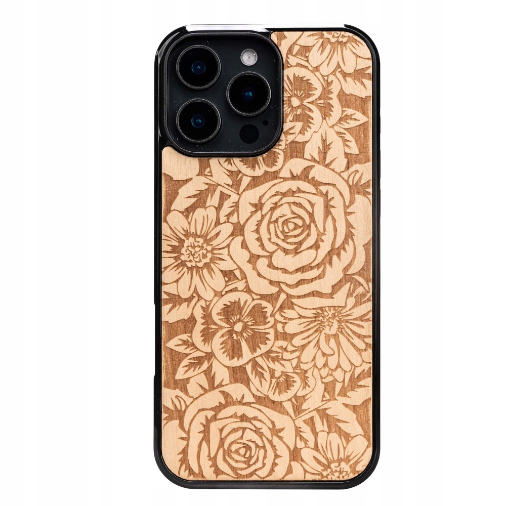 Dřevěné Pouzdro Bewood pro iPhone 16 Pro Max Růže Aniegre