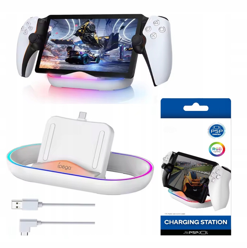 Nabíjecí Stanice pro Playstation Portal Značkové Rgb diody Psp nabíječka