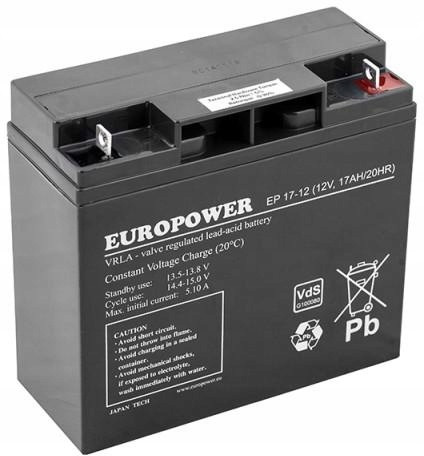 Akumulátor Agm Europower řady Epl 12V 17Ah (Životnost 15 let)