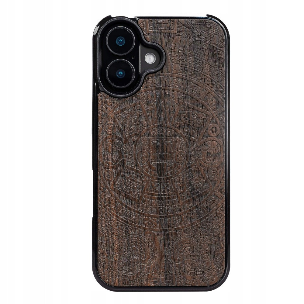 Dřevěné Pouzdro Bewood pro iPhone 16 Aztécký Kalendář Ziricote