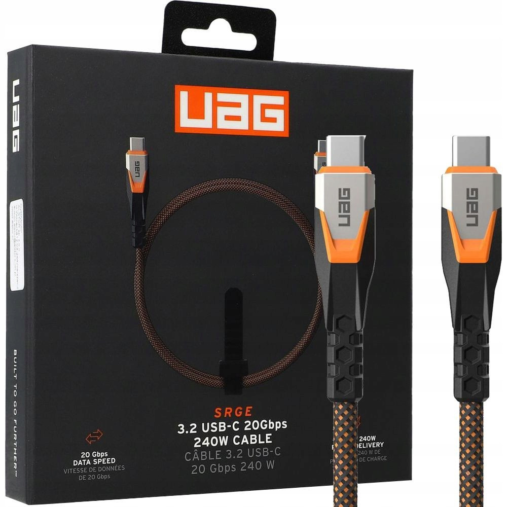 Nabíjecí kabel 120W Usb-c Usb-c vysokorychlostní nylonový kabel, pancéřový Uag