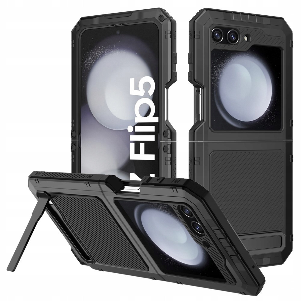 Pancéřové Pouzdro Pro Samsung Galaxy Z Flip 5 Hliníkové Case Se Stojánkem