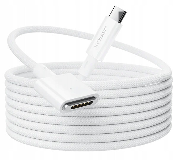 Jsaux Usb C kabel Magsafe 3 pro Macbook Pro M1/M2/Air 140W 3m bílý oplet