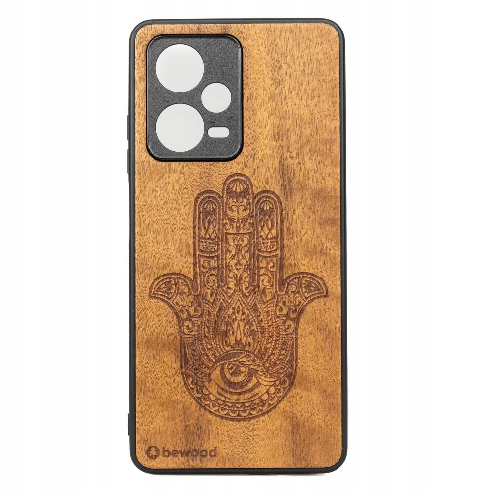 Dřevěné Pouzdro Bewood Redmi Note 12 Pro 5G Hamsa Imbuia