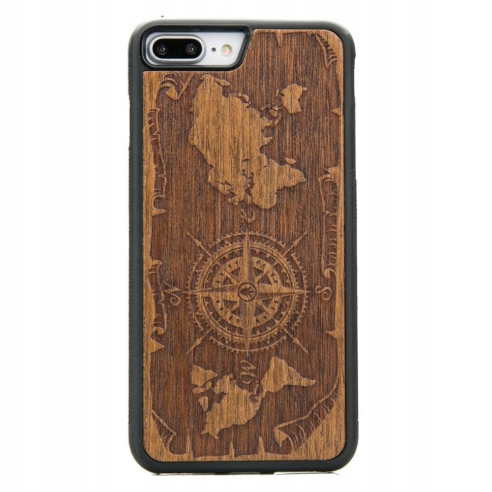 Pouzdro Bewood pro iPhone 7 Plus 8 Plus Růže Větrů Merbau