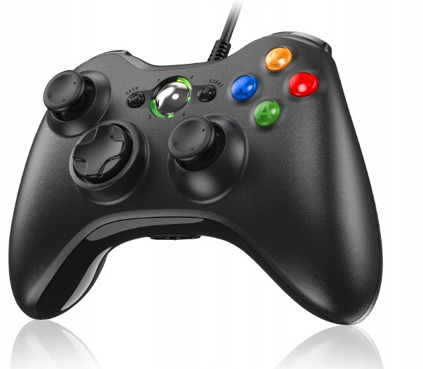 Diswoe Ovladač Pad pro Xbox 360 Usb kabel černý joystick 1 ks