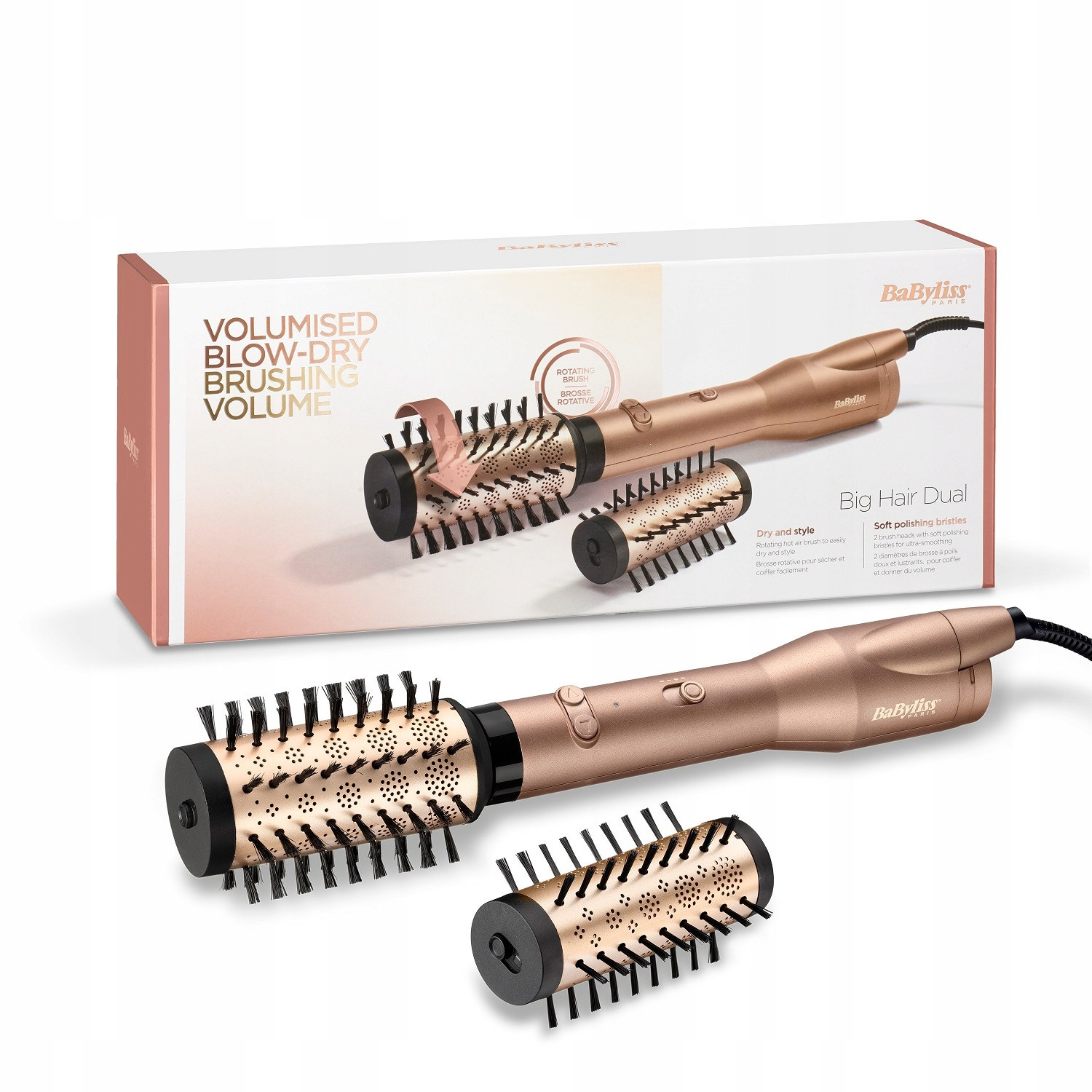 Rotační Kulmofén Babyliss Big Hair Dual AS952E Nový Silný Kartáč