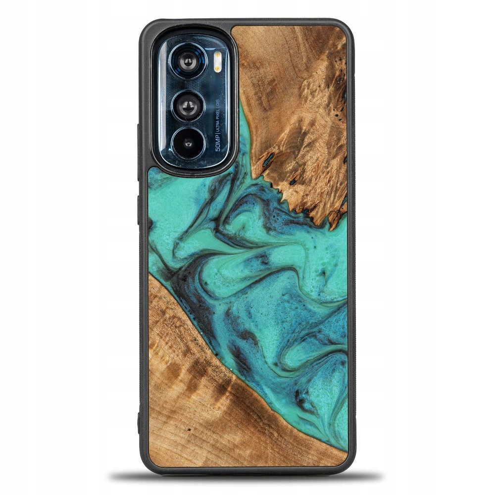 Pouzdro Bewood Unique Motorola Edge 30 tyrkysové