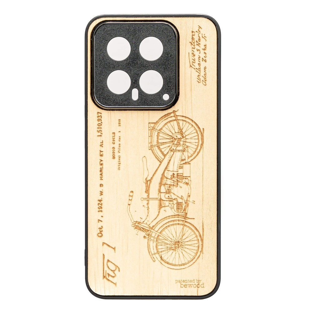 Dřevěné Pouzdro Bewood na Xiaomi 14 Harley Patent Aniegre