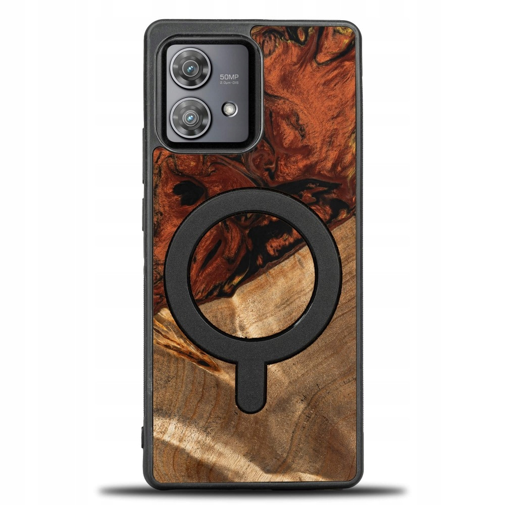 Pouzdro Bewood Unique na Motorola Edge 40 Neo 4 Živly Oheň s MagSafe