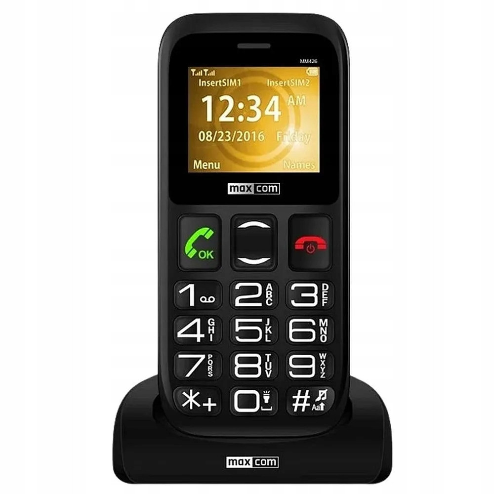 Maxcom telefon pro seniora MM426 Se černý