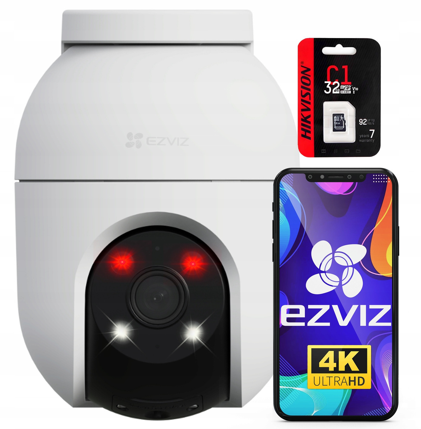 WiFi Ip kamera Ezviz C8c 4K 8Mpx Otočná Venkovní 32GB MicroSD karta