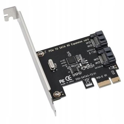 Řadič Adaptér Pci-e karta 1x na 2x Sata 3