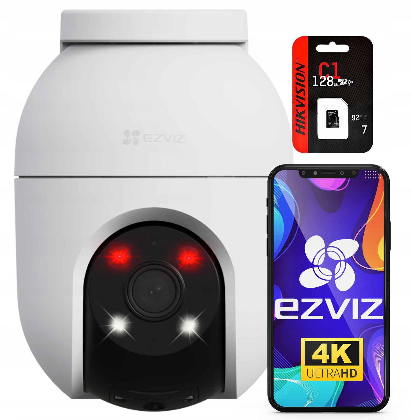 WiFi Ip kamera Ezviz C8c 4K 8Mpx 360° Náhled 24/7 MicroSD karta 128GB