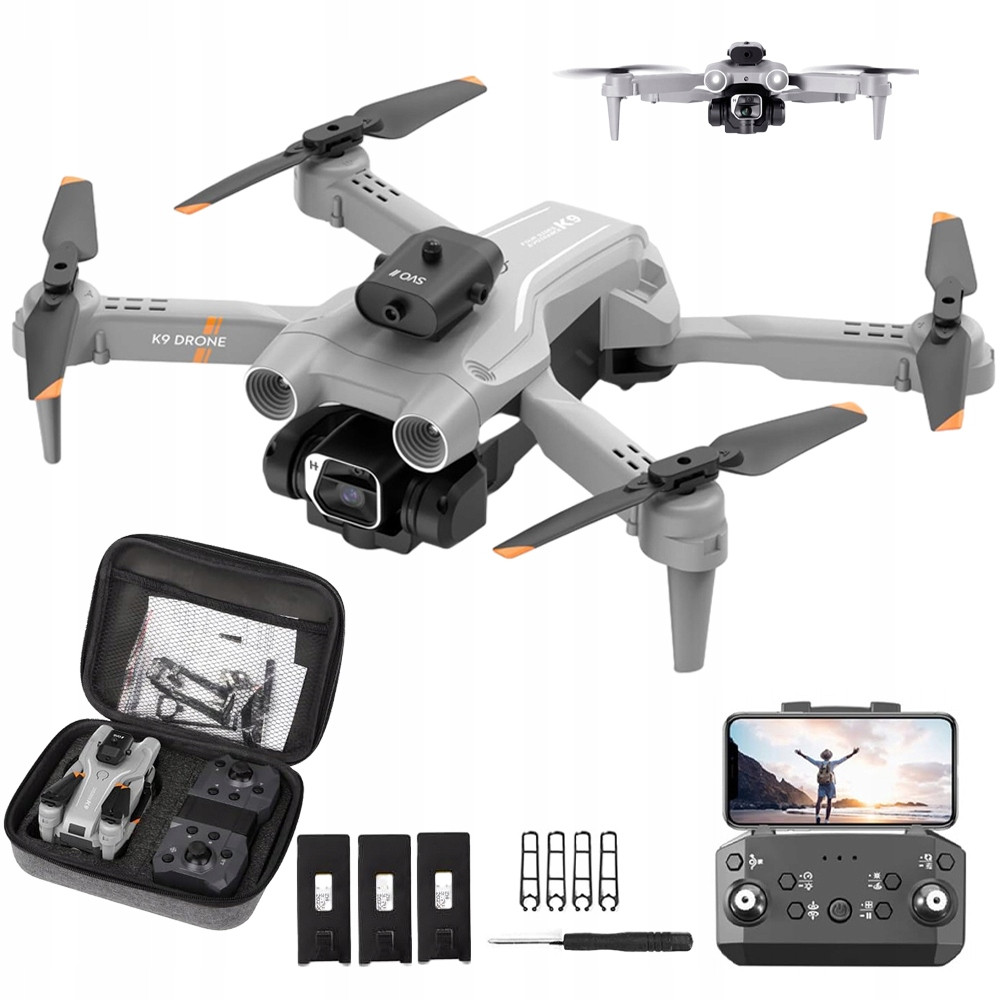 Dron Se 4K Duálním Hd Fotoaparátem Skládací ,start/přistání Jedním Dotykem