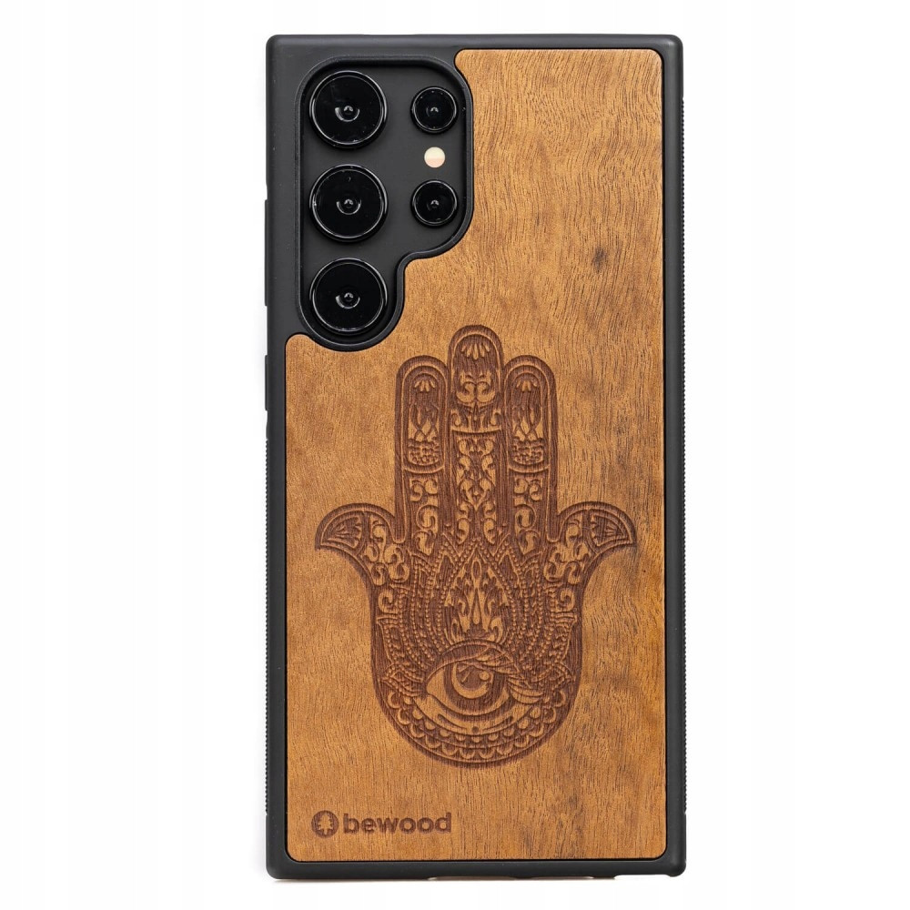 Dřevěné Pouzdro Bewood na Samsung Galaxy S24 Ultra Hamsa Imbuia