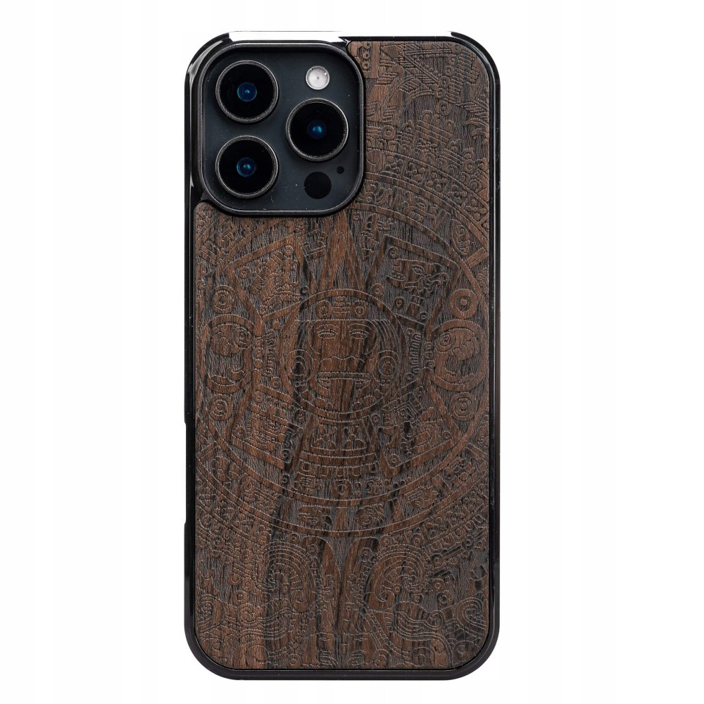 Dřevěné Pouzdro Bewood pro iPhone 16 Pro Max Aztécký Kalendář Ziricote