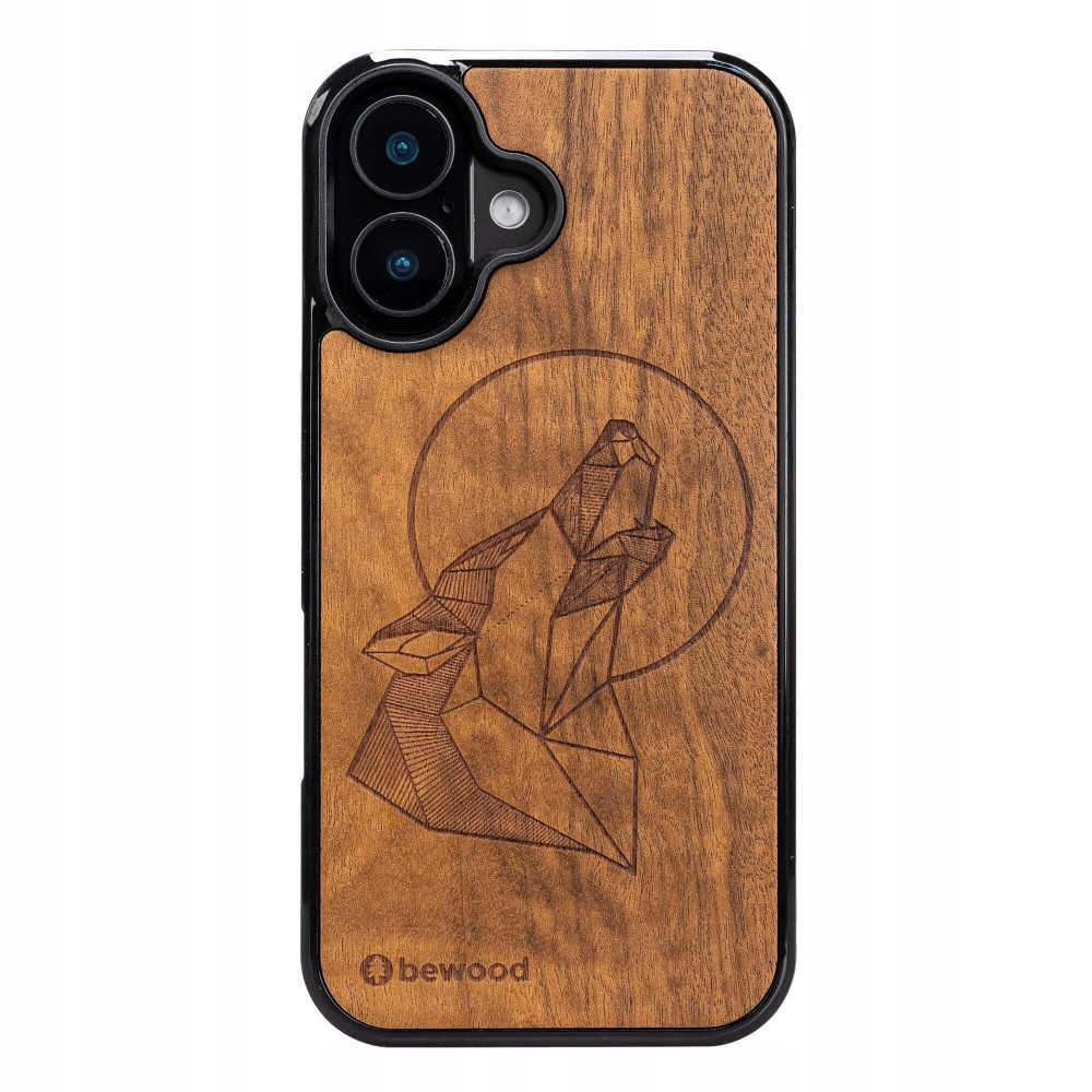 Dřevěné Pouzdro Bewood pro iPhone 16 Vlk Imbuia