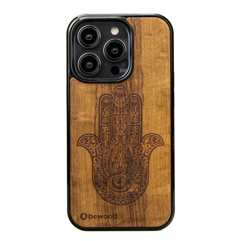 Pouzdro Bewood pro iPhone 15 Pro Hamsa Imbuia