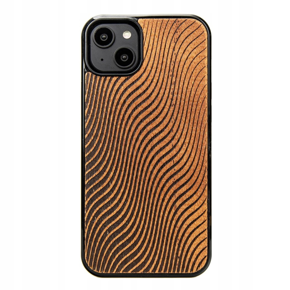 Pouzdro Bewood pro iPhone 15 Plus Vlny Merbau