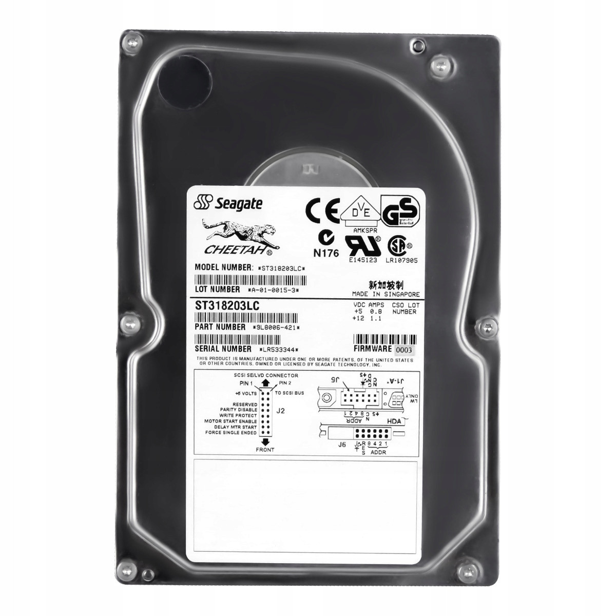 Seagate Cheetah 18GB 10K Scsi U160 3,5'' ST318203LC
