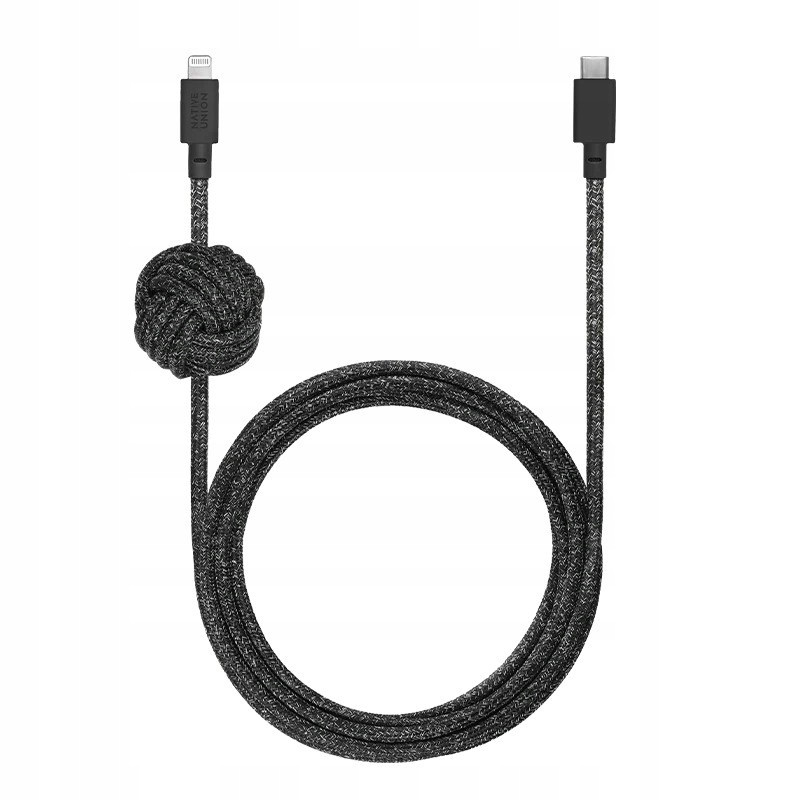 Native Union Night Cable silný kabel opletený Usb-c lightning 3m