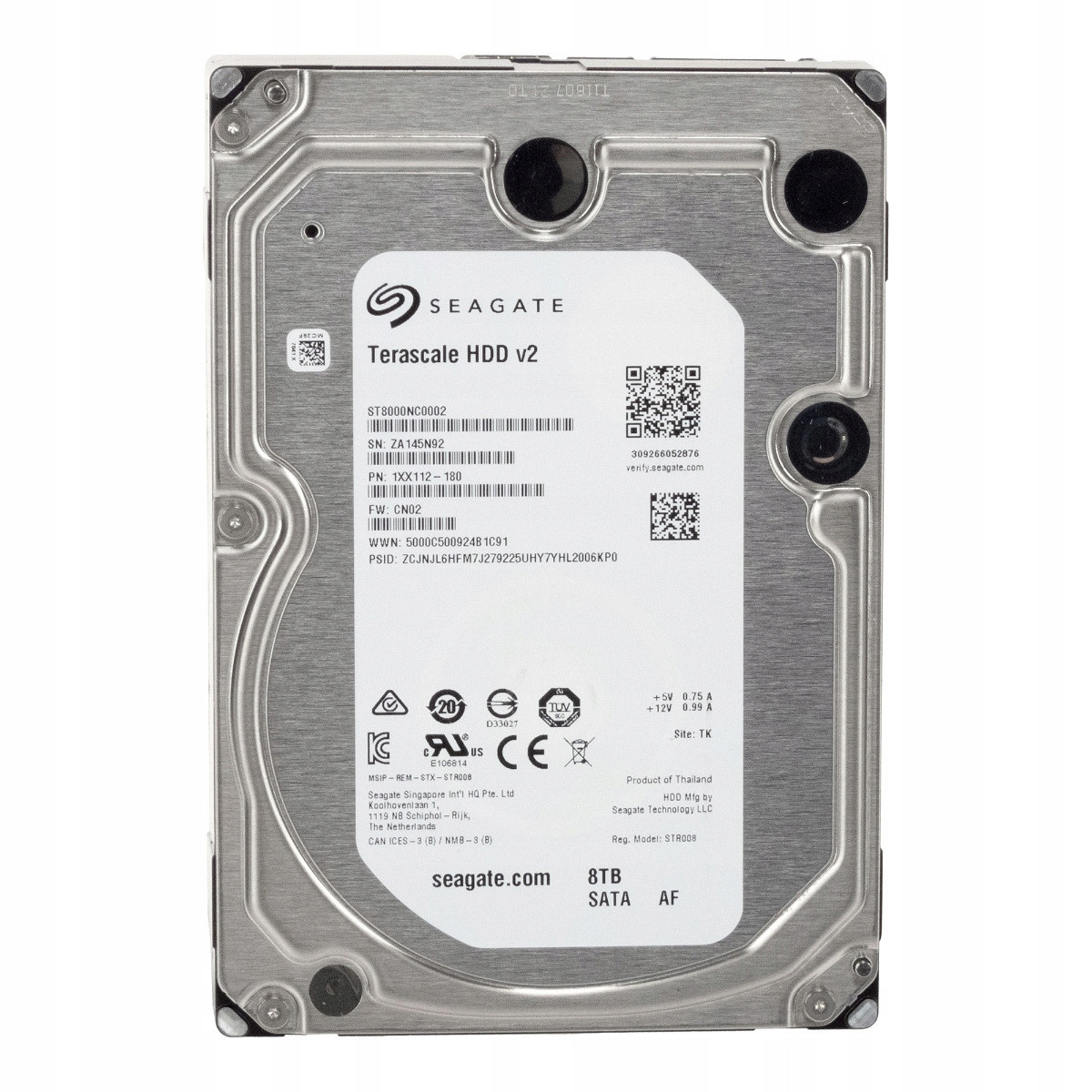 Seagate Terascale Hdd v2 8TB 7.2K 256MB Sata III 3.5'' ST8000NC0002