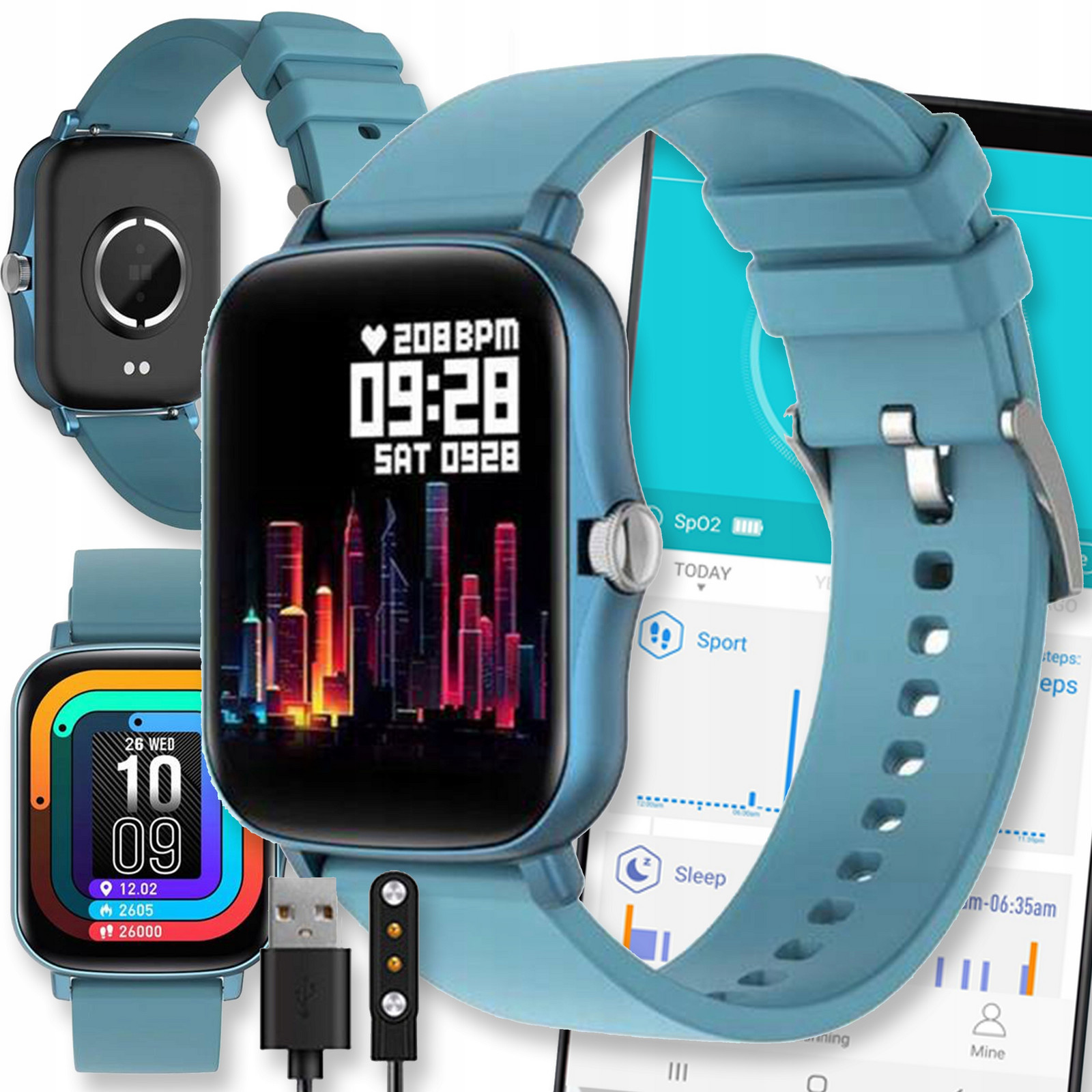 Chytré Hodinky Watch Smartband Band Pánské Smart Dámské Pro Sport Puls