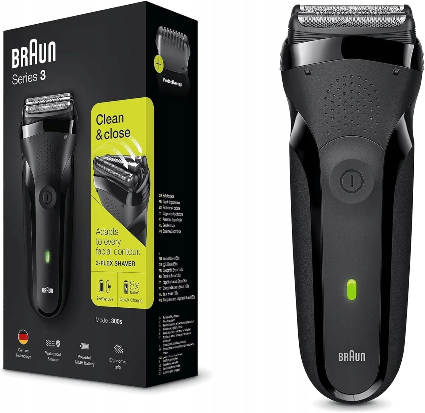 Braun Series 3 300S Elektrický Holicí Strojek Fóliový