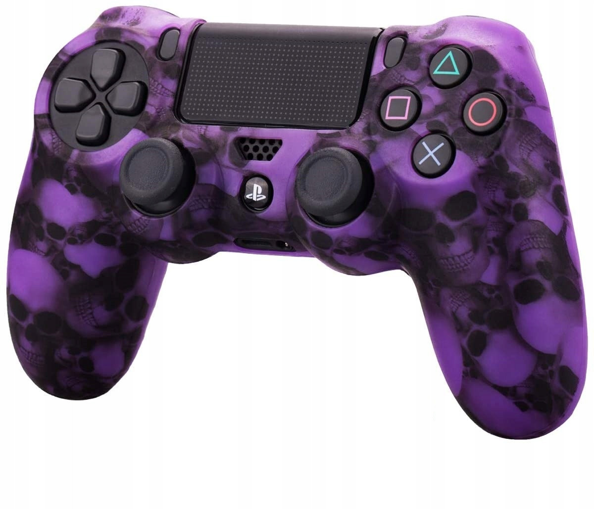 Pouzdro Kryt Silikonový Kryt na pad ovladač PS4 Pro Slim Skull Purple