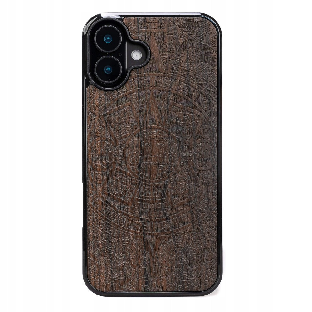 Dřevěné Pouzdro Bewood pro iPhone 16 Plus Aztécký Kalendář Ziricote