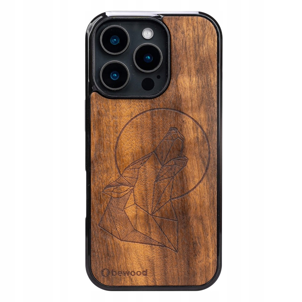 Dřevěné Pouzdro Bewood pro iPhone 16 Pro Vlk Imbuia