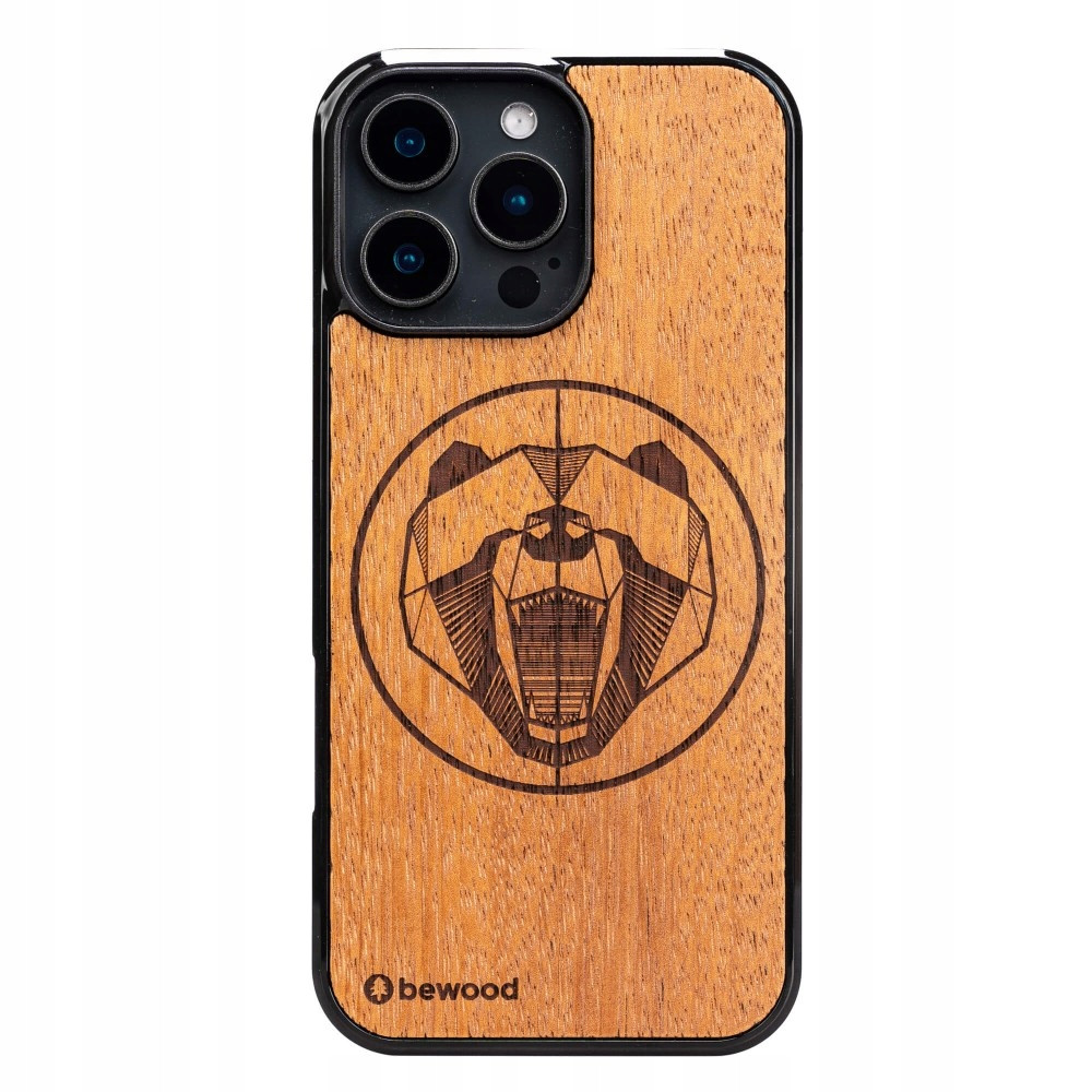 Dřevěné Pouzdro Bewood pro iPhone 16 Pro Max Medvěd Merbau