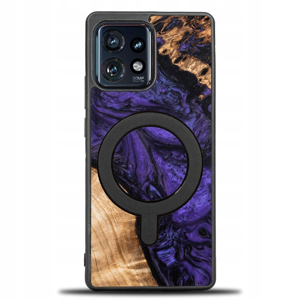 Pouzdro Bewood Unique na Motorola Edge 40 Pro Violet s MagSafe