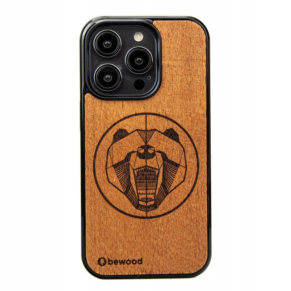 Pouzdro Bewood pro iPhone 15 Pro Medvěd Merbau