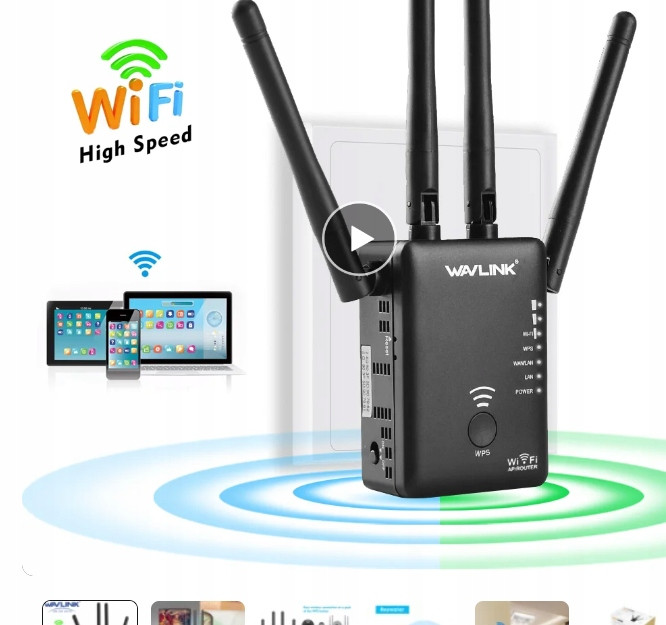 Wavlink AC1200 zesilovač signálu WIFI/Router/bezdrátový přístupový bod